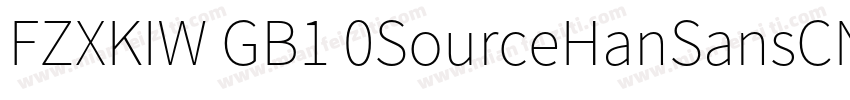 FZXKIW GB1 0SourceHanSansCN Medium字体转换